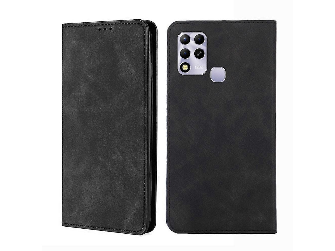 Capa De Celular Infinix Hot 11 Ru Com Aba Horizontal Magnética E Toque Suave Em Couro Sintético.