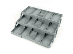 Organizador De Gaveta Dobrável De 2 Níveis Para Joias, Talheres, Cosméticos E Armazenamento De Joias. Olysi Shop