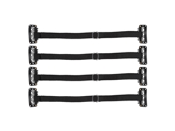 4pcs Cinta Lifting Facial Com Pinça Para Cabelo Ajustável Elástica Para Levantar O Rosto E Reduzir Rugas Olhos Preto