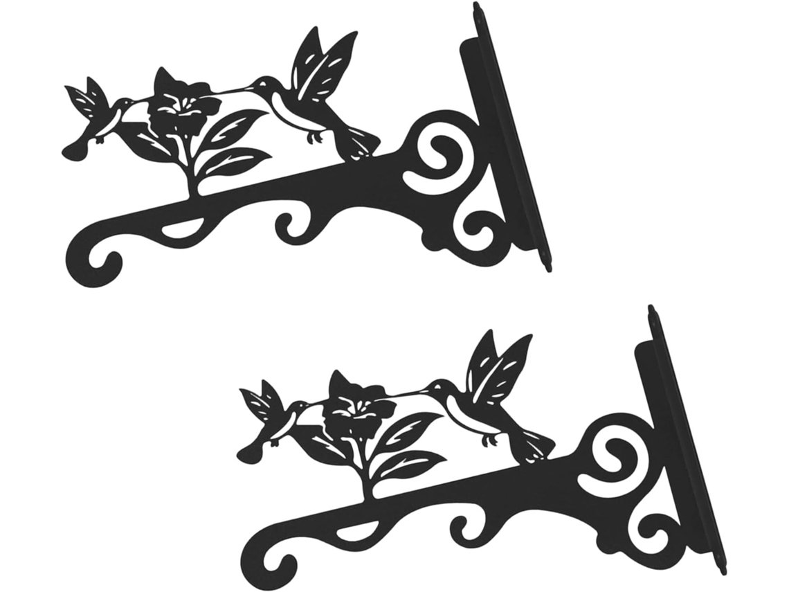 Conjunto De 2 Ganchos Decorativos Em Aço Inoxidável Com Tema Pássaros Para Pendurar Plantas, Ideais Para Uso Interno E