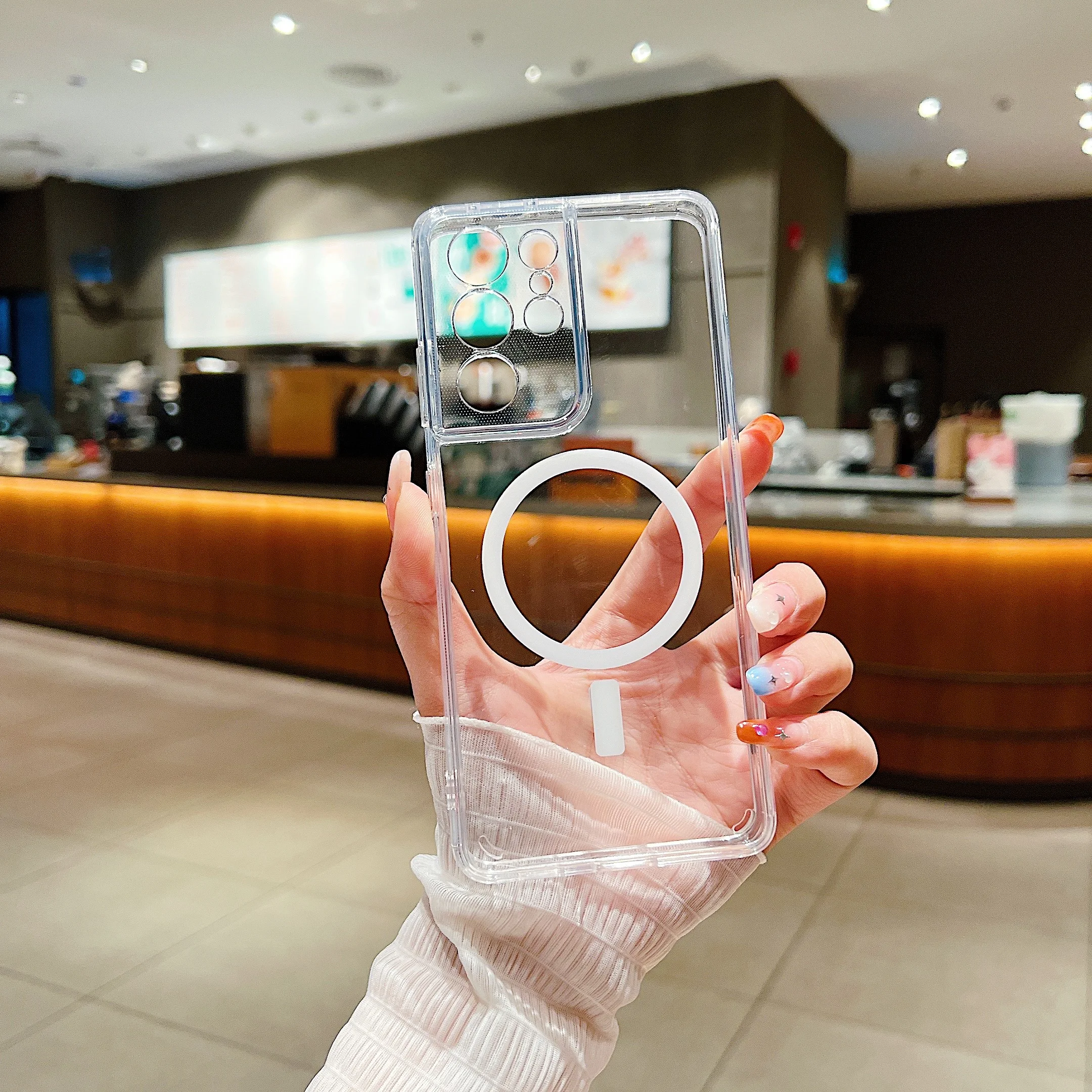 Capa Rígida Transparente Magnética À Prova De Choque (redmi Note 14 4g)