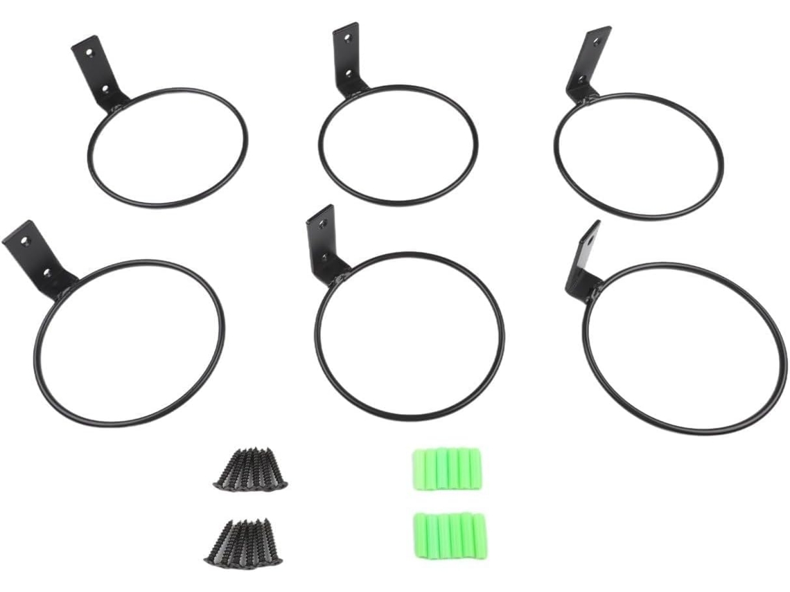 Conjunto De 6 Argolas De Parede Para Vasos De Flores De 12,7 Cm