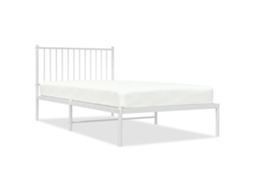 Bed Frame, Bed Frames Vidaxl Branco Aço (100 X 200 Cm)