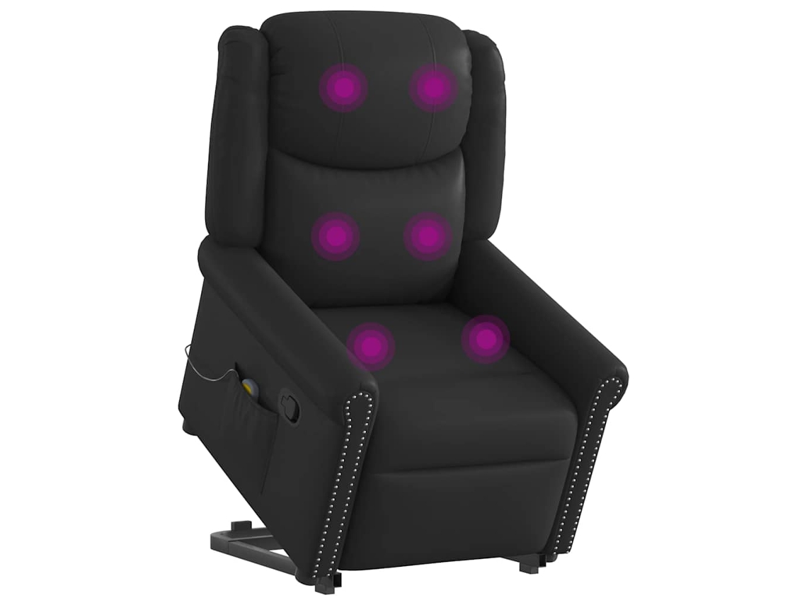 Poltrona Massagens Reclinável Elevatória Couro Artificial Lovely Home