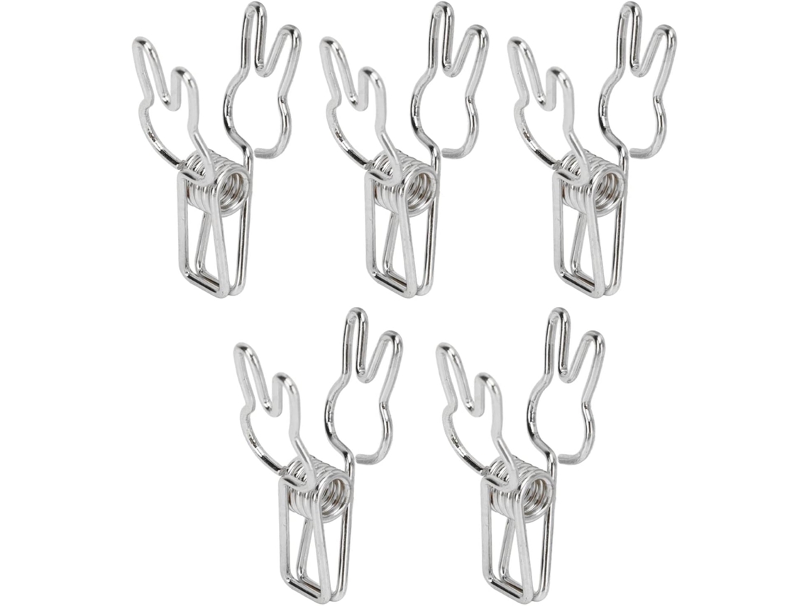 Clipes de metal para arquivos, design adorável de coelho, forte poder de fixação para uso escolar e fora da mesa, 100 unidades.
