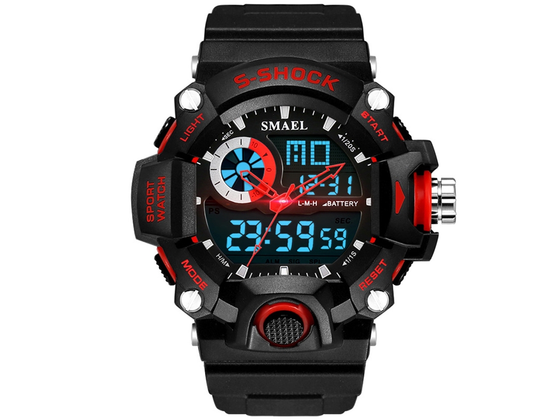 Relógio Eletrônico Esportivo Infantil Adolescente Resistente À Água 50m Led Vermelho