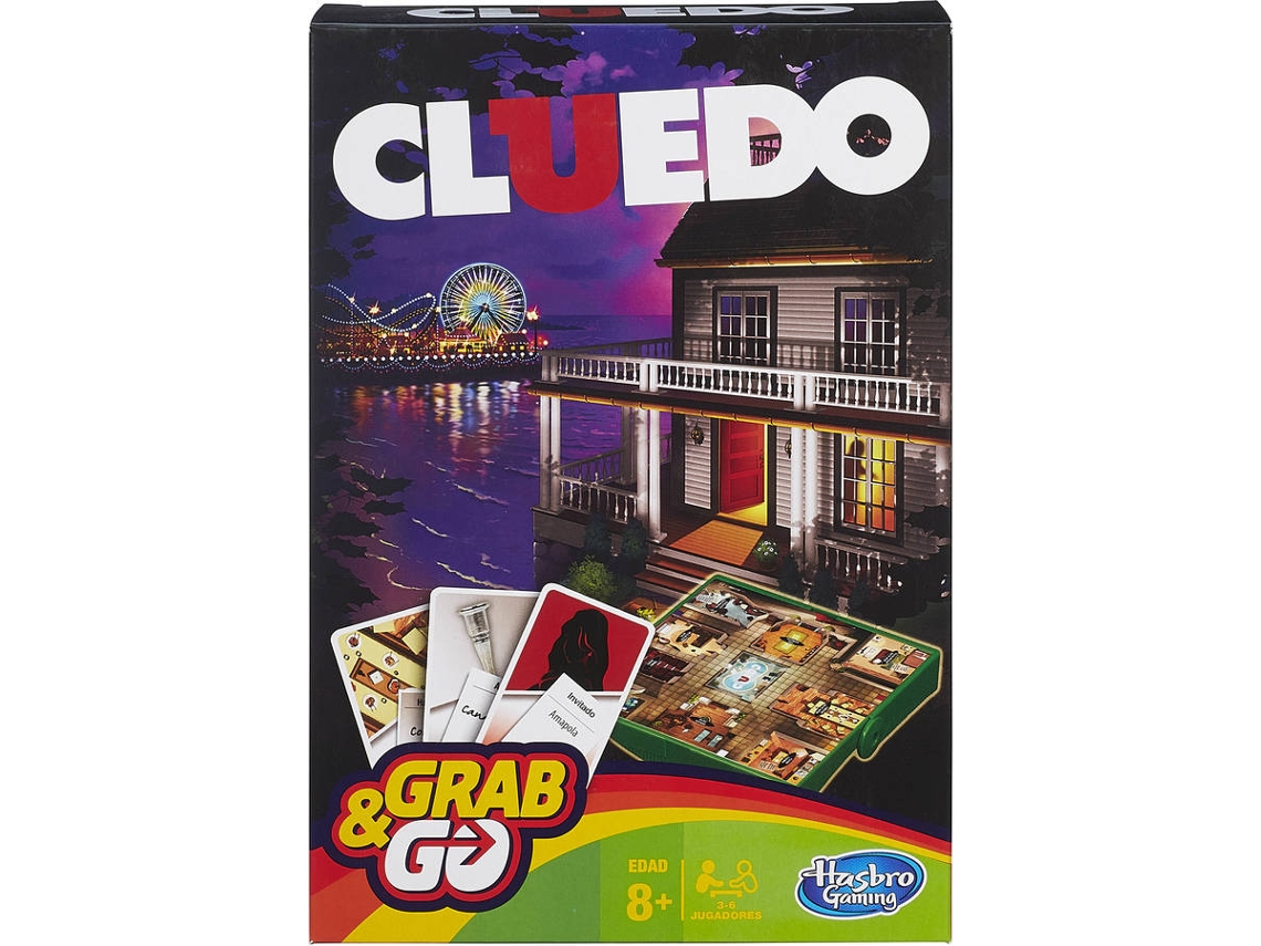 Jogo de Viagem HASBRO GAMES Cluedo Grab & Go (Idade Mínima: 8 anos)