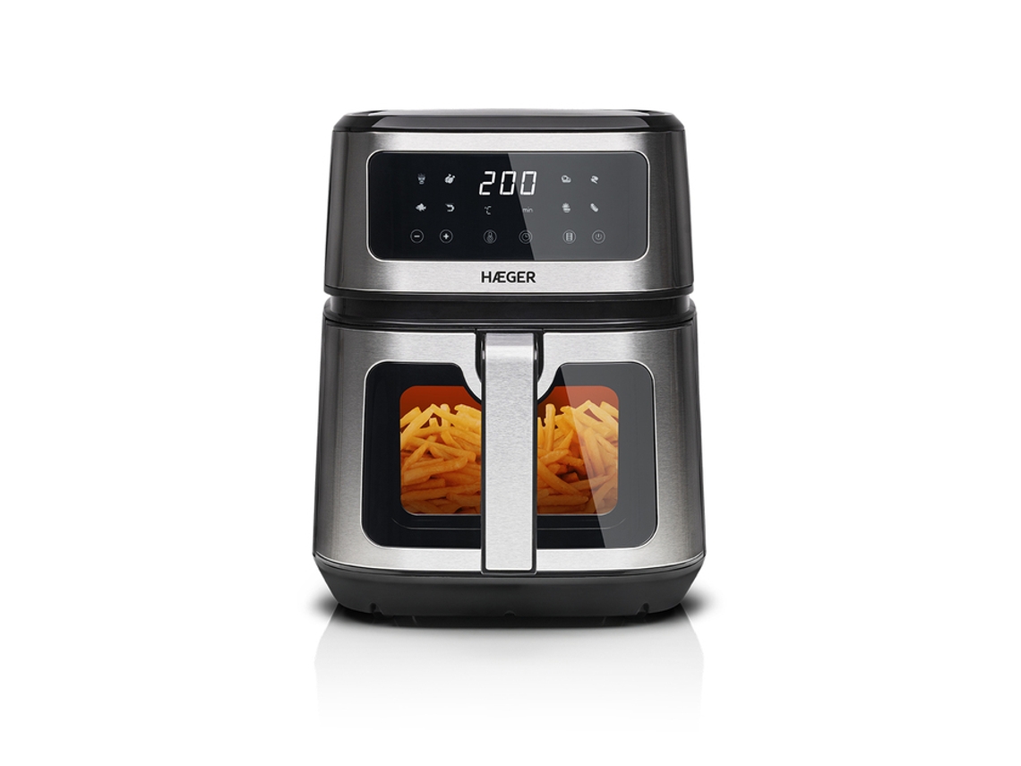 Fritadeira sem Óleo Digital HAEGER Cook Mate 5 L 8 Programas Ecrã Digital.1200W