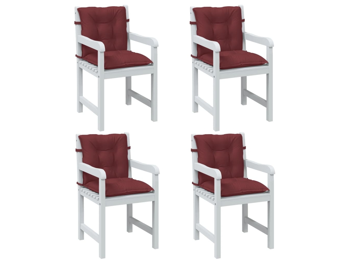 Vidaxl Almofadões Lombares P/ Cadeiras 4pcs Mesclado Tecido