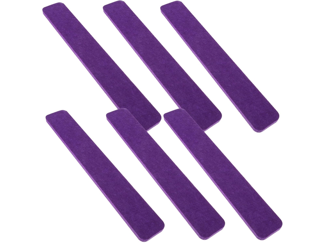 Conjunto de 6 tiras de feltro autoadesivas vermelhas para decoração de mesas e paredes, práticas e duráveis para salas de aula.