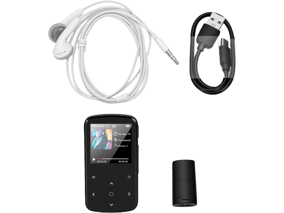 Reprodutor De Mp3 Bluetooth 4.2 64gb Tela 1,54 Polegadas Hifi Portátil