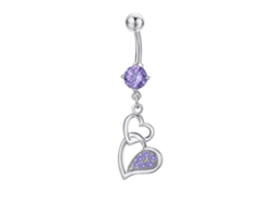 Anel De Umbigo Cirúrgico Brilhante Com Strass