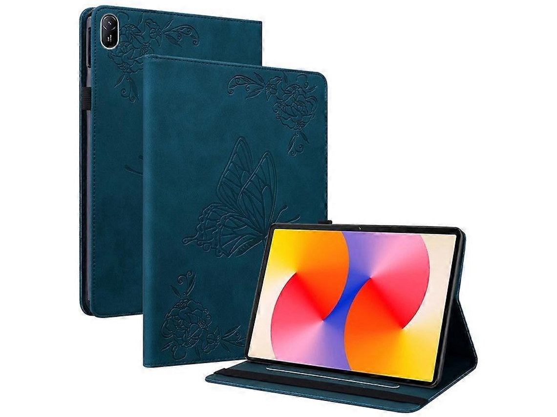 Capa Para Tablet Compatível Com Huawei Matepad Se 11, Com Estampa De Borboleta E Flor, Em Couro Pu, Com Compartimentos Para Cartões.
