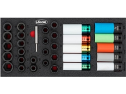 Conjunto de soquetes de impacto Vigor V7324 393 mm x 188 mm x 35 mm Número de ferramentas: 32 HAZET