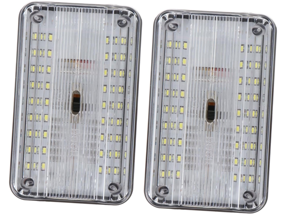 Luminária De Teto Automotiva 12v Com 36 Leds E 36w Em Plástico Resistente A Vibrações.