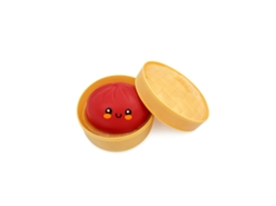 Bola Squishy Baozi Marrom Avermelhado