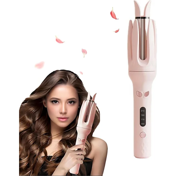 Modelador De Cachos Automático Rotativo(150, 210℃, Rosa)