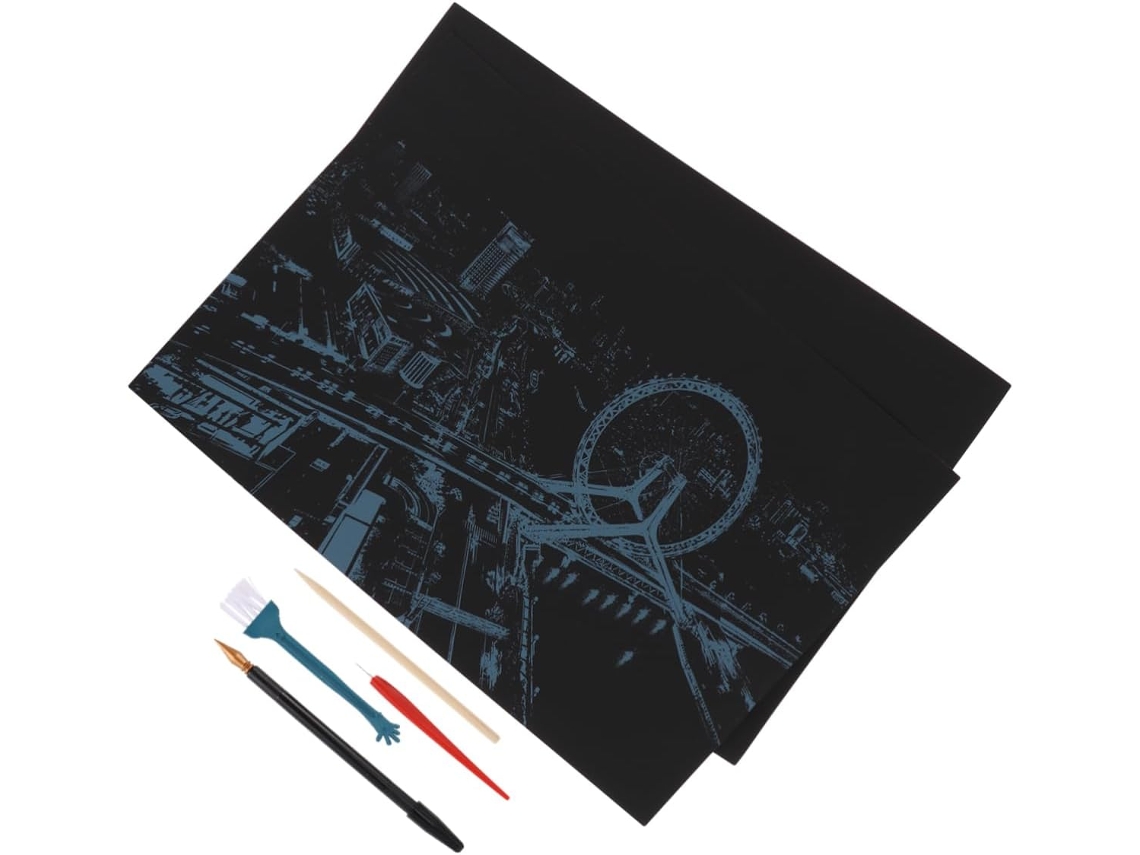 Arte De Raspar Com Visão Noturna, Conjunto De 5 Peças
