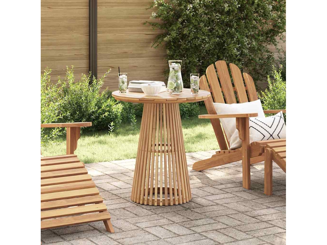 Vidaxl Mesa Lateral Castanho 70 X 70 X 75 Cm Madeira De Teca Sólida