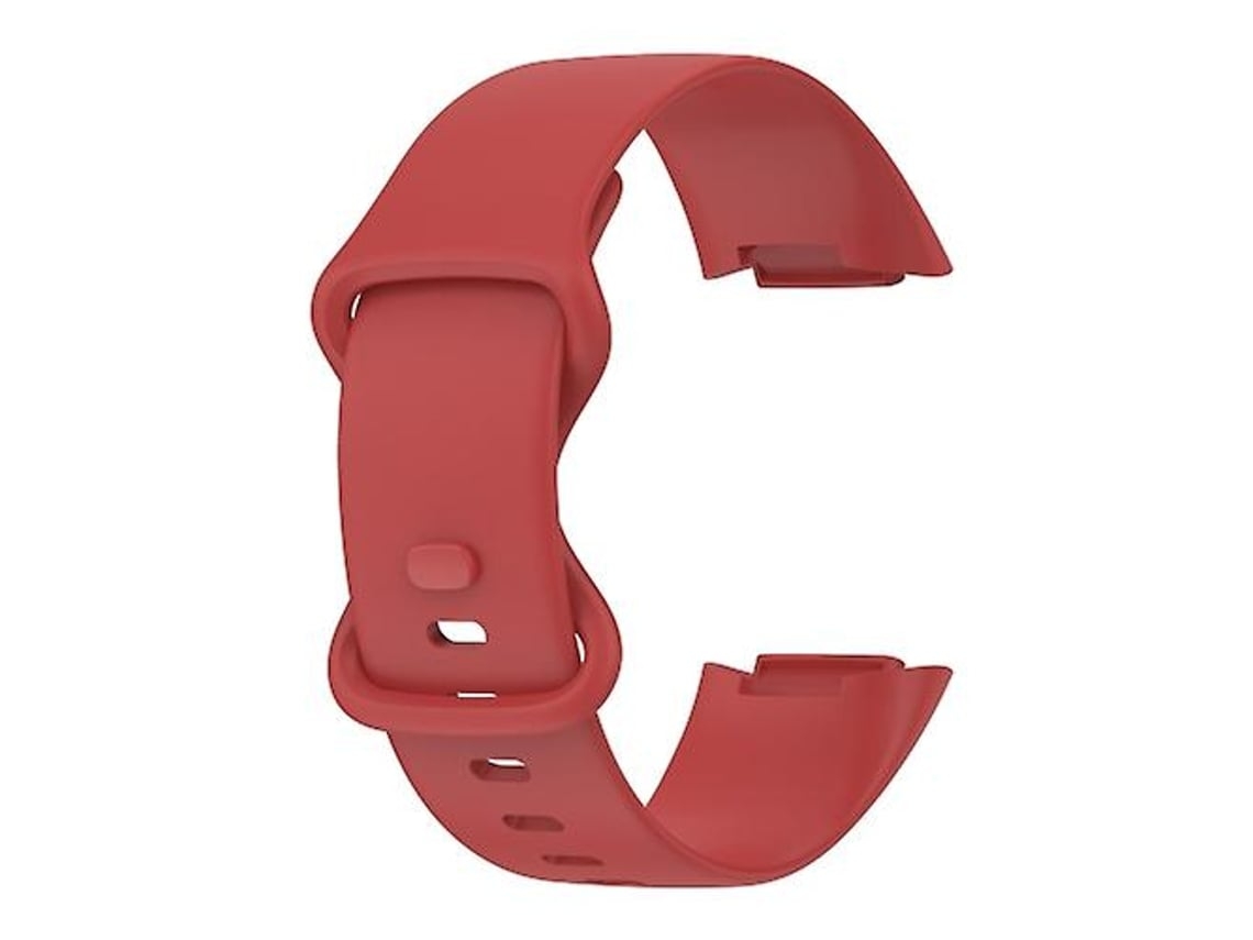 Lurelia Pulseira De Silicone Vermelha Monocromática, Compatível Com Fitbit Charge 5