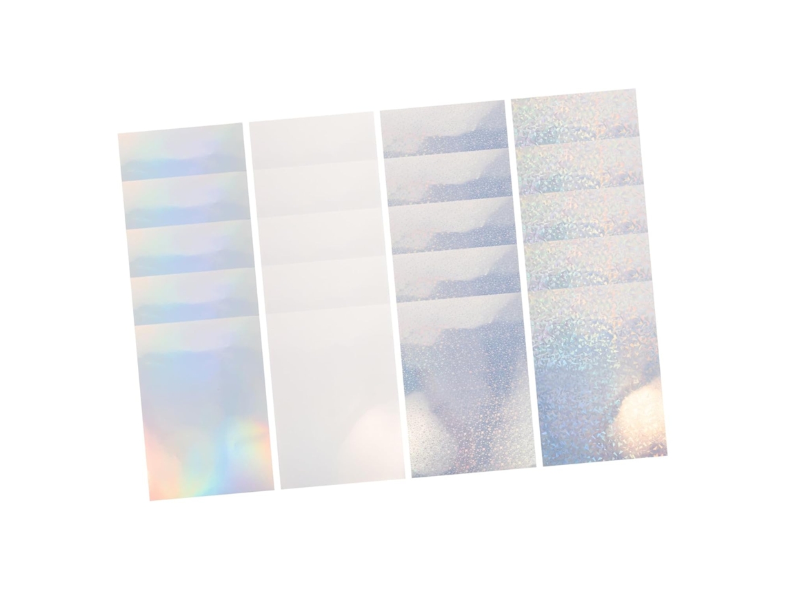 Zerodeko 20 folhas de adesivos holográficos A4, autoadesivos e à prova d'água, em vinil PET, para impressoras Jato De.