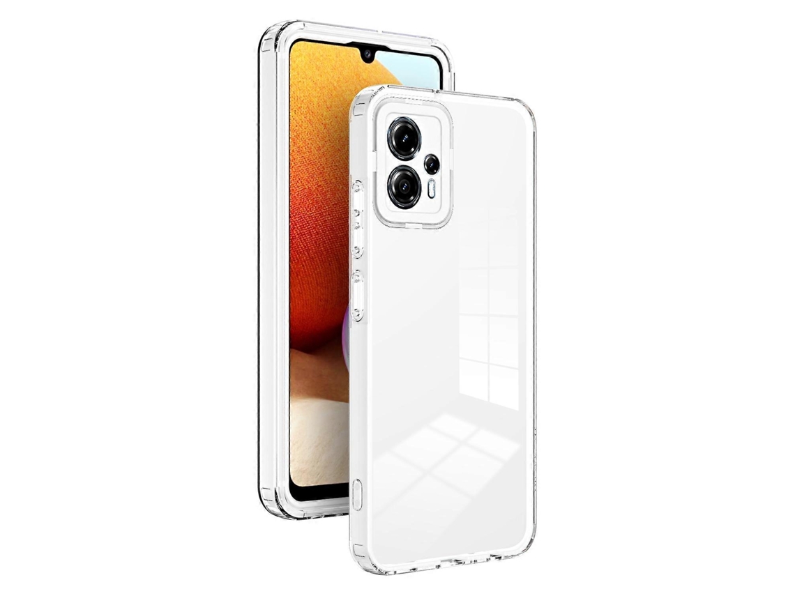 Capa De Celular 3 Em 1 Transparente Tpu Colorida Com Moldura De Pc Para Motorola Moto G13
