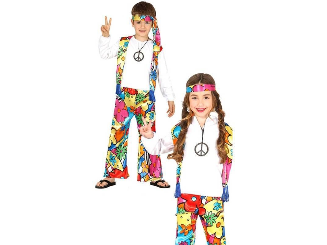 Fato de Menino DISFRAZZES Hippie Florido (Tam: 3 a 4 anos)