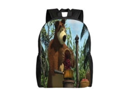 Mochila De Estudante Masha E O Urso, Leve E Durável, À Prova Dágua E Com Alça De Ombro Ajustável. J1351 Olysi Shop