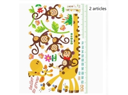 Dois Adesivos De Parede De Girafa De Alturas Diferentes,Para Decorar Um Quarto,Um Quarto Infantil,Um Guarda-roupa Ou Uma Entrada.Feitos De Pvc.