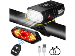 Conjunto De Luzes Para Bicicleta Luz Dianteira Potente, Luz Traseira Individual Para Carro. Aquaforge