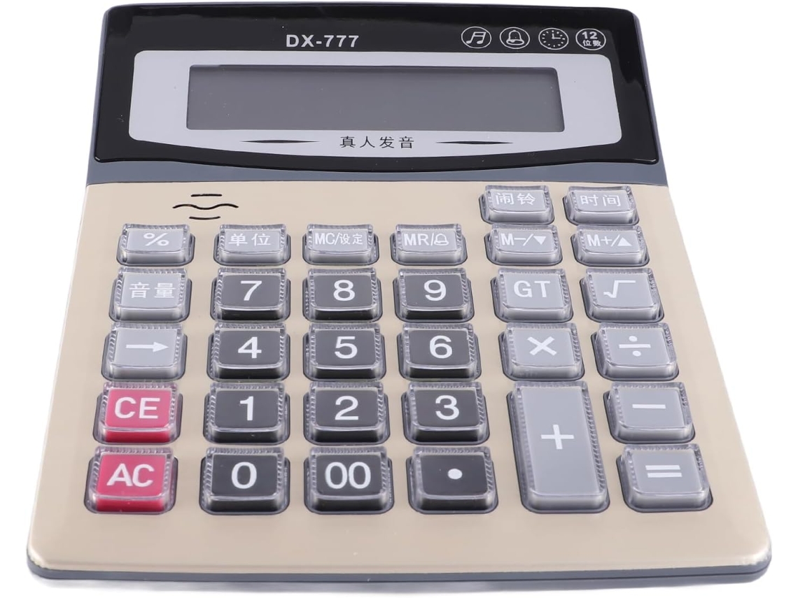 Calculadora De Mesa Com Visor Lcd, 12 Dígitos, Para Casa E Escola