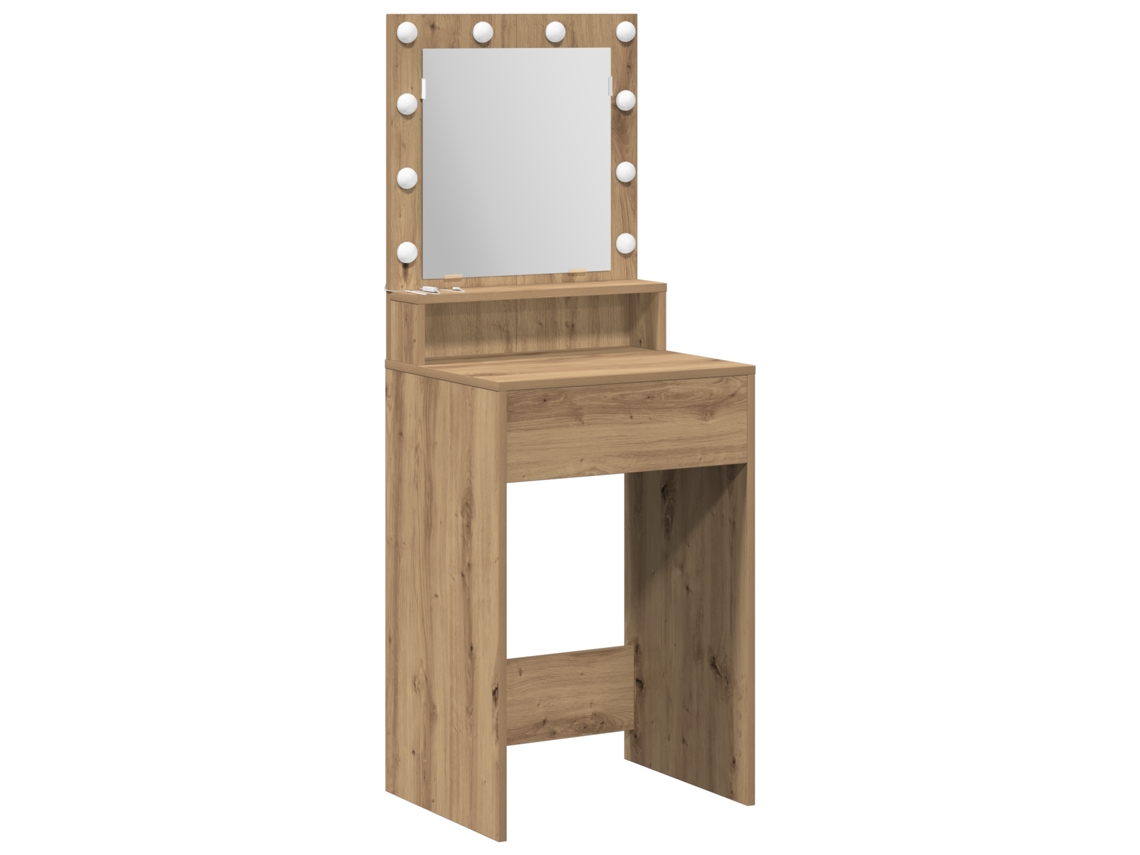 Conjunto 1 Mesa De Vestir Vidaxl Castanho Derivados De Madeira (50 X 41 X 135 Cm)
