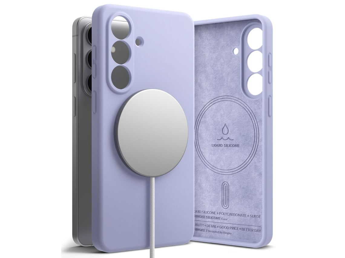 Capa De Silicone Magnética Ringke Para Samsung Galaxy S26 Com Fe Magsfe Lavanda