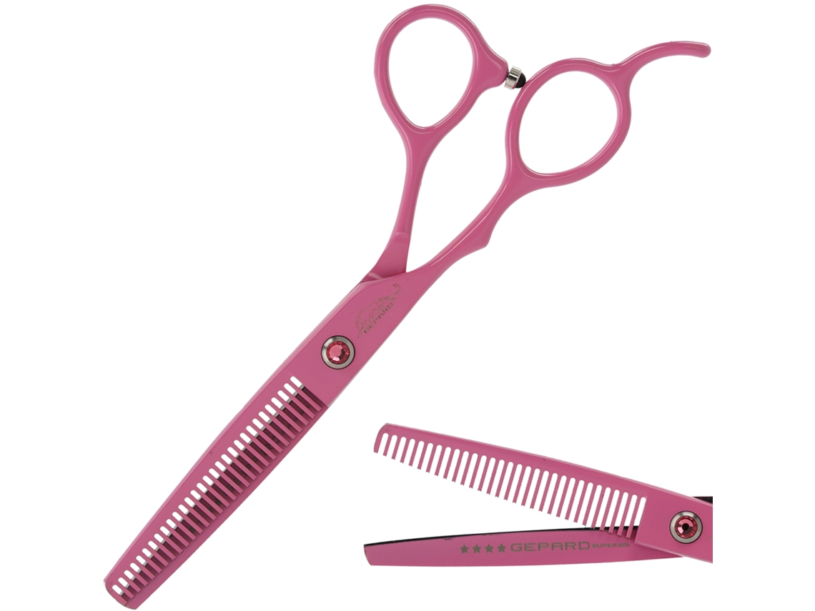 Pinça De Barbeiro 5.5 Canhoto Rosa Brilvibera