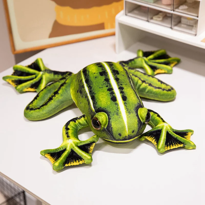 (verde, 28 Cm) Lindo E Realista Brinquedo De Pelúcia Em Forma De Sapo Verde E Amarelo, Super Macio.