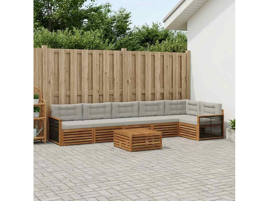 Vidaxl Conjunto De Sofás Para Exterior 7 Unid.