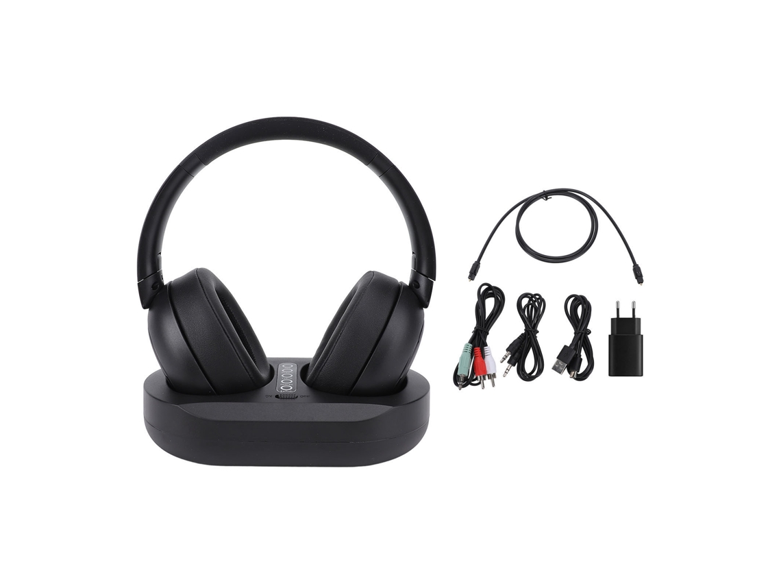 Fone De Ouvido Sem Fio Para Tv 2.4g Bluetooth 5.3 Com Base De Carregamento Para Idosos Plugue Eu