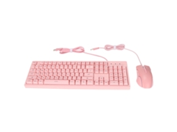 Combo De Teclado E Mouse Com Fio Rgb Ergonômico À Prova D'água