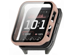 Capa Resistente Em Policarbonato Com Película De Vidro Temperado Para Modelos De Smartwatch Com Gps.