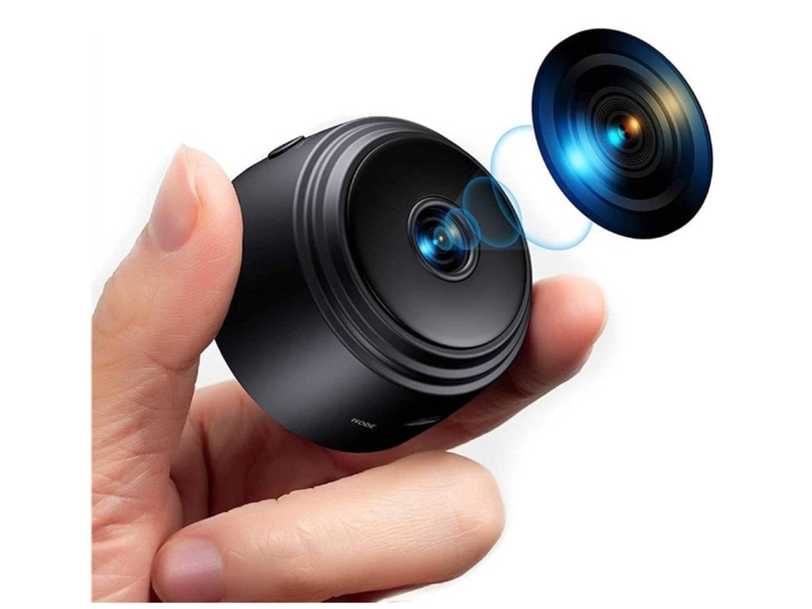 Minicâmera espiã oculta Bestvite com WiFi, visão noturna, HD 1080P, detecção de movimento (preta)