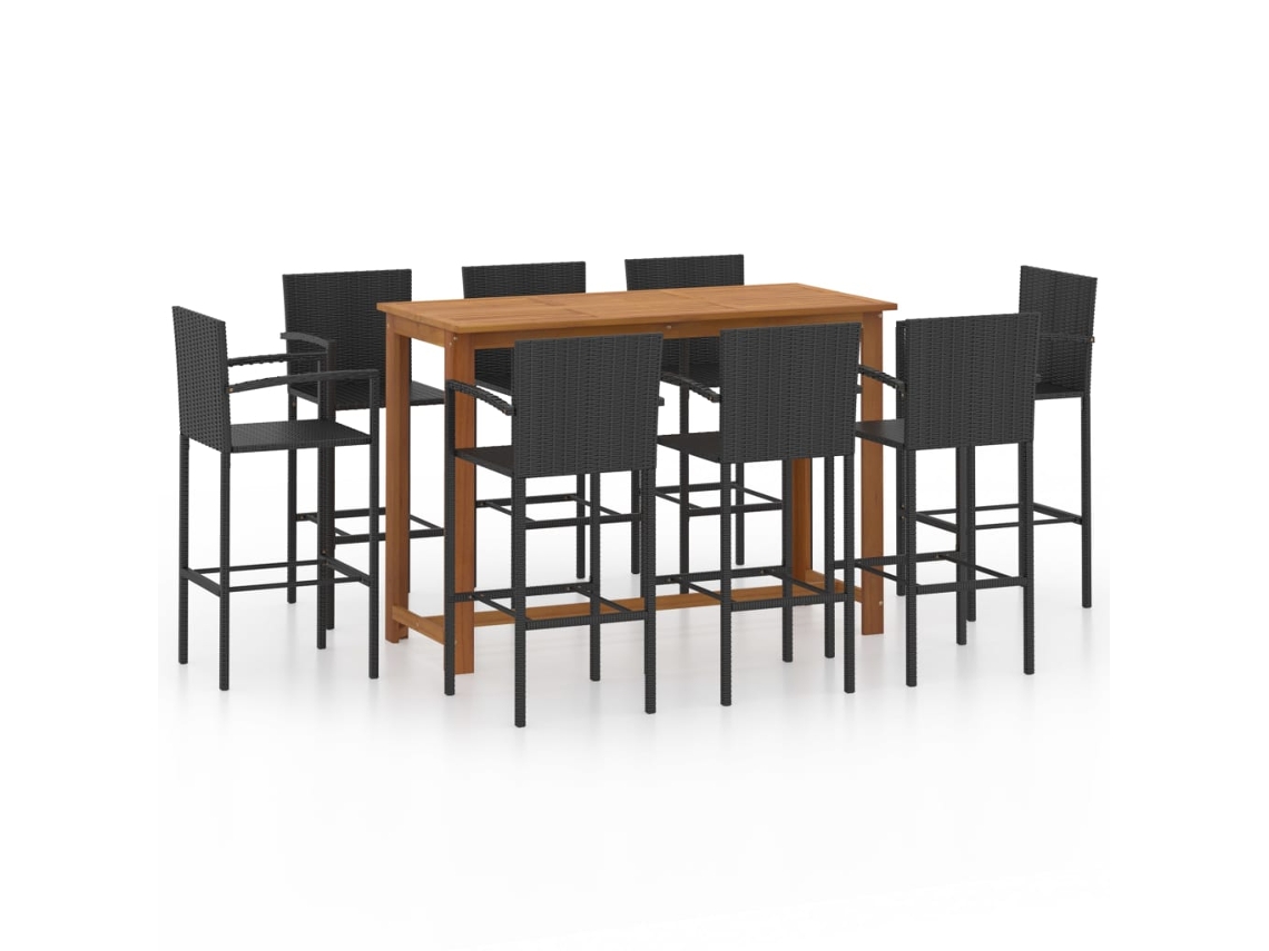Garden Bar Set, Garden Bar Sets Vidaxl Preto Madeira De Acácia (n/a)