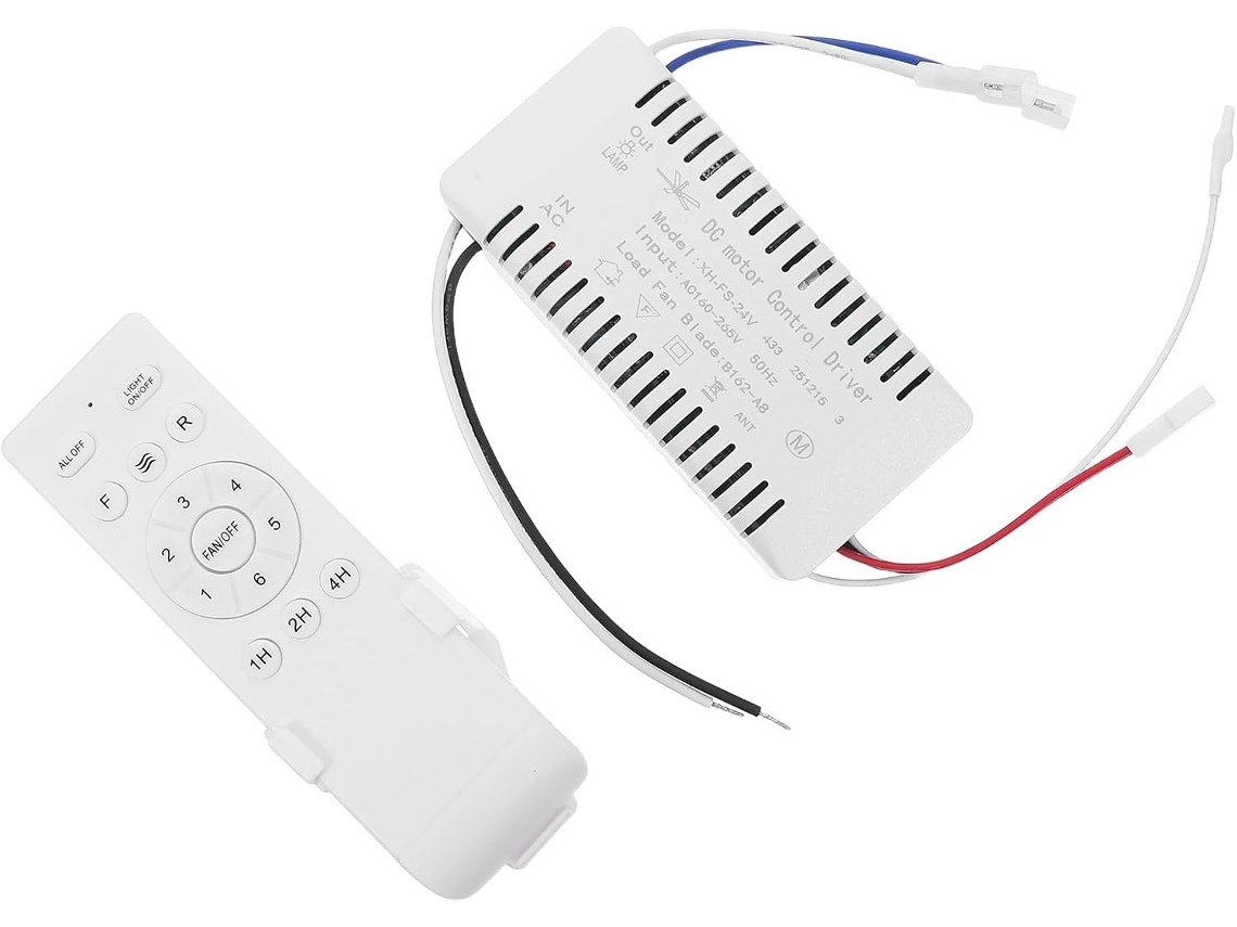 Controle Remoto Para Ventilador De Teto, Controle Sem Fio, 6 Velocidades