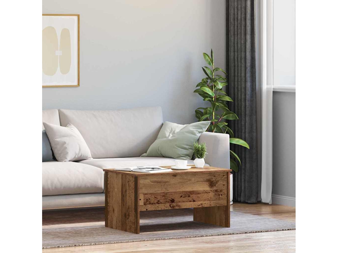 Vidaxl Mesa De Centro Madeira Antiga 102 X 50,5 X 46,5 Cm