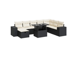 Garden Sofa Set, Garden Sofa Sets Vidaxl Preto Rattan / Vime (n/a)