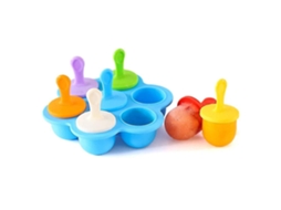 Molde de Sorvetes de Silicone Diy para Crianças 7 Compartimentos Bandeja de Congelador Alimentos Bebê Material Seguro