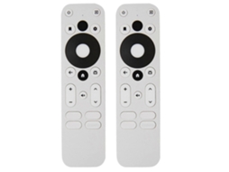 2 Controles Remotos de Voz de Substituição para Mecool Km2 Km2 Plus Onn Android 4K UHD TV Box Bluetooth - Branco
