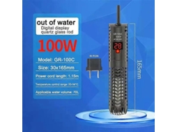 Aquecedor de Aquário Digital 25w a 500w com Termômetro e Controle Automático Temperatura Constante, À Prova Xplosão. GOKOCO
