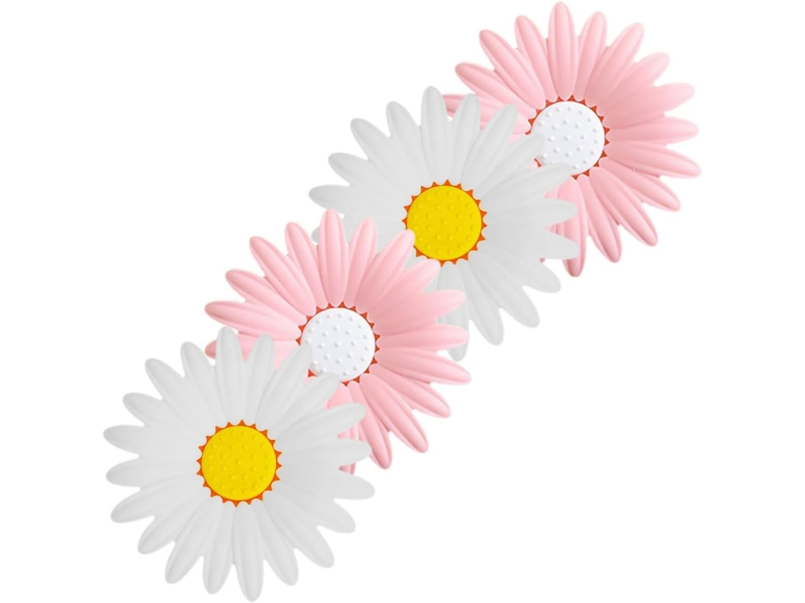 Conjunto De 4, Branco, Rosa, Compacto Para Banheiro