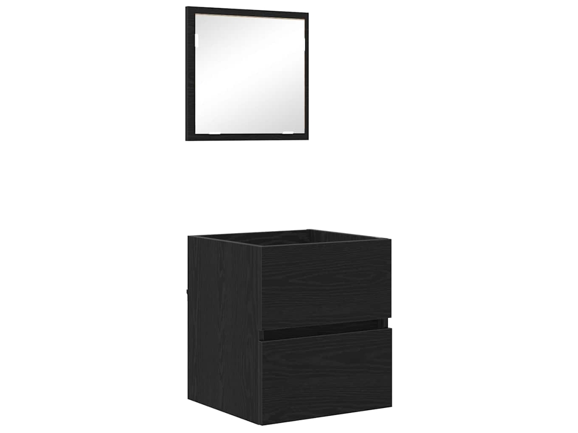 Armário de Banheiro com Gaveta Carvalho Preto MAISON EXCLUSIVE 41x38,5x45 cm