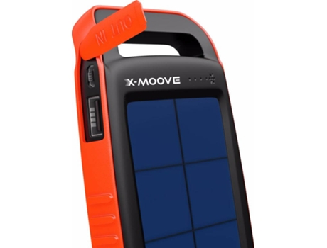 Powerbank X-MOOVE Solargo Pocket (10000 mAh - 2 USB - 1 Micro-USB - Laranja) — 10000 mAh | 2 USB | 1 Micro-USB